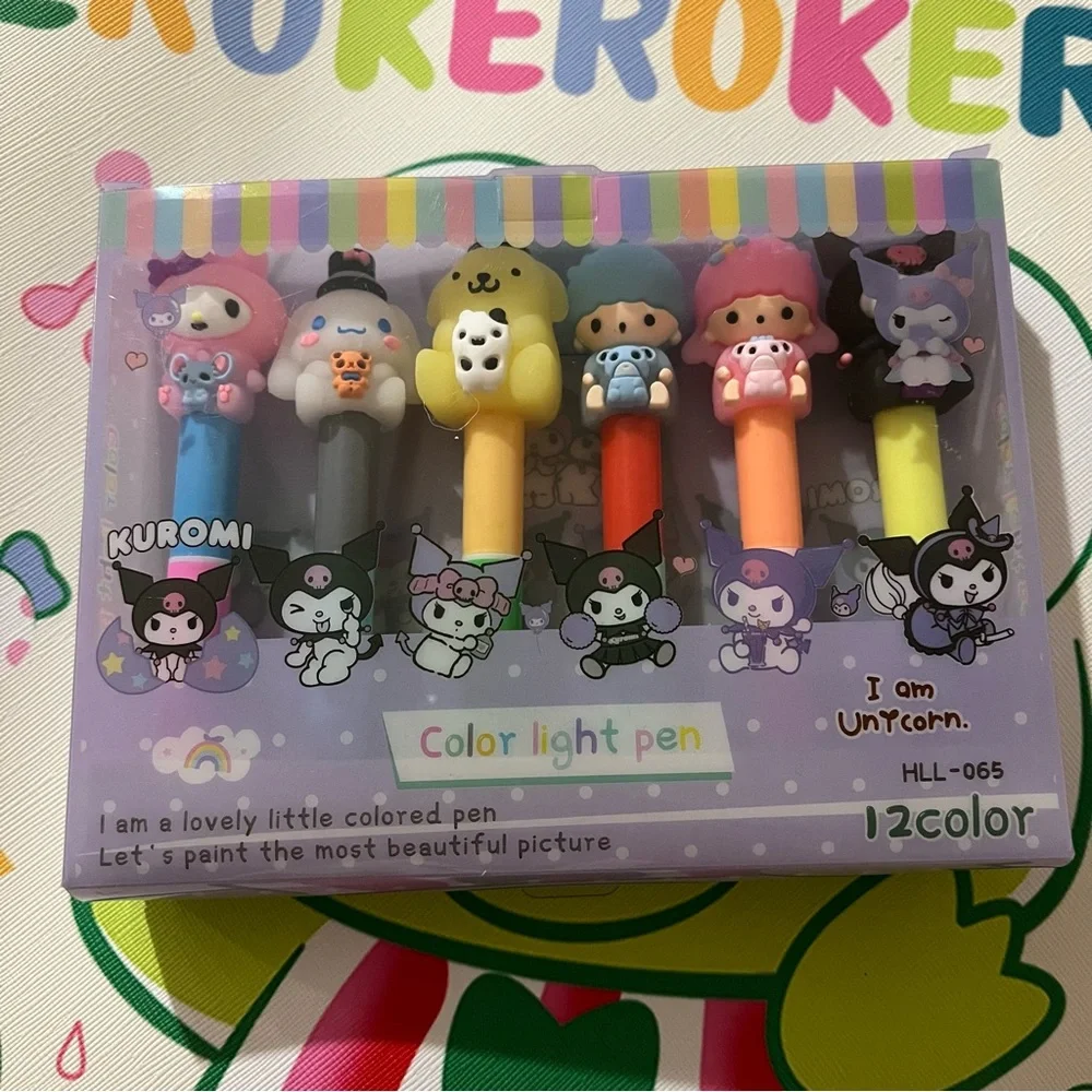 Set of 6 Mini Sanrio Highlighters/ Markers